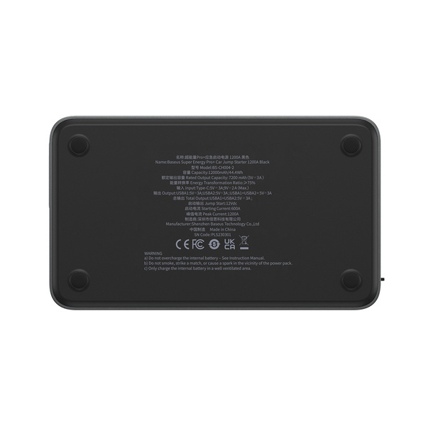 Power Bank startér BASEUS Super Energy Pro+ Jump Starter 12V 12000mAh 1200A + USB nabíječka