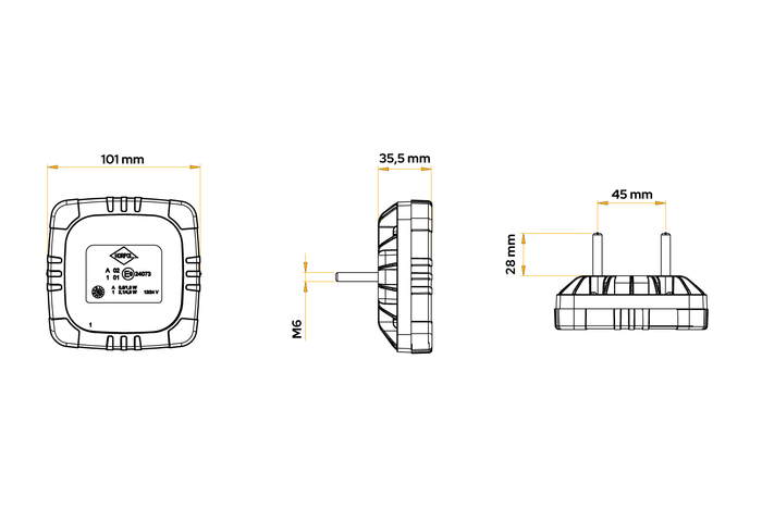HORPOL LZD2800 LED zadní světlo 3 funkce univerzální