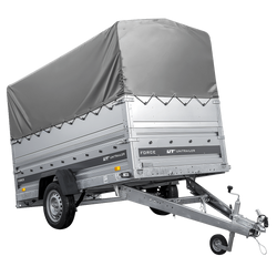 Lehký přívěs na pružinách 264x125 UNITRAILER FORCE 264/R KIPP s bočnicemi BIS, rámem H-800 a šedým krytem