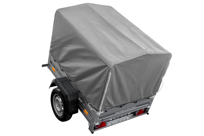 Přívěs Garden Trailer 150 KIPP s rámem H-800 a šedou plachtou