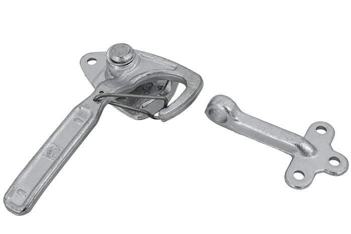 Pravé boční tažné zařízení s upevňovacím prvkem WINTERHOFF WV 20-R + WVG 20-A, kompletní uzavření strany přívěsu