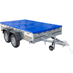 Přívěs pro auto 264x150 UNITRAILER GARDEN 265/2 KIPP s rámem H-0 a modrým krytem