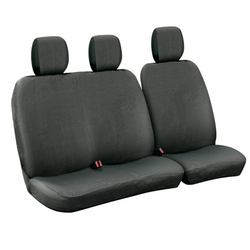 Sada potahů na autosedačky LAMPA Dots-1 černošedá, pro autobusy a dodávky
