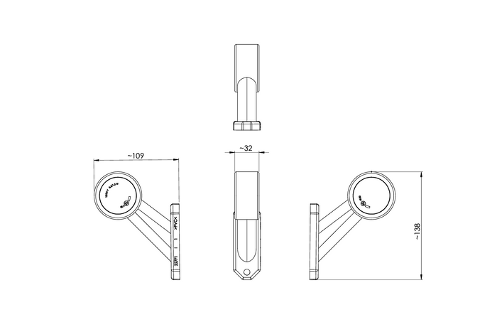 HORPOL LD 725/L LED boční obrysové světlo, levé