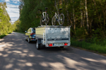Přívěs pro auto 230x125 UNITRAILER FORCE 230 KIPP s bočnicemi BIS a hliníkovou plachtou