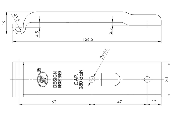 Držák bočního tažného zařízení STEELPRESS Z-02 pro boční tažné zařízení přívěsu