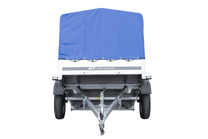 Lehký přívěs 200x125 UNITRAILER GARDEN 201 KIPP s rámem H-800 a modrou plachtou