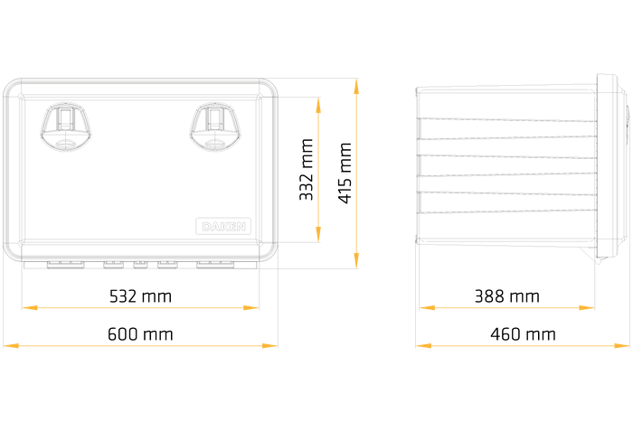 DAKEN 81104 JUST box na nářadí 600x415x460mm 70l