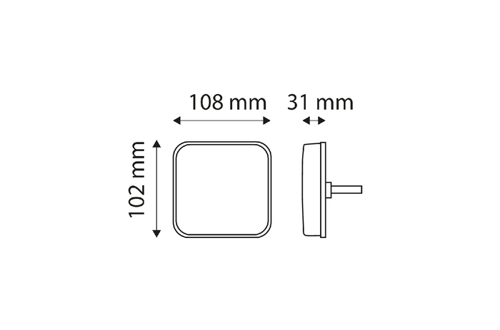 TT TECHNOLOGY TT.12523 LED zadní světlo 4 funkce pravé