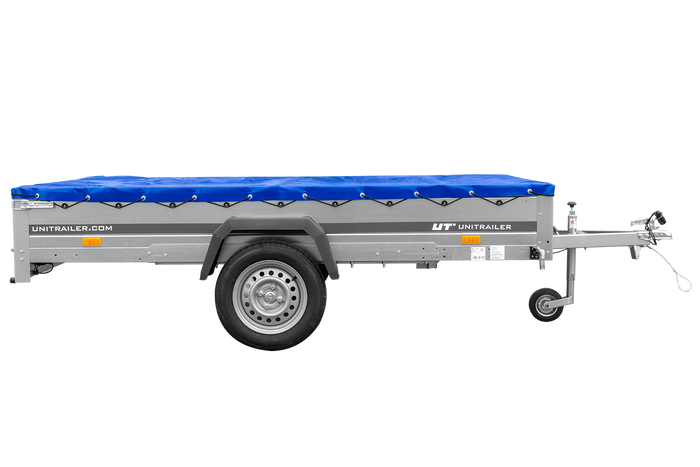 Přívěs Garden Trailer 265 KIPP s rámem H-0 a modrou plachtou