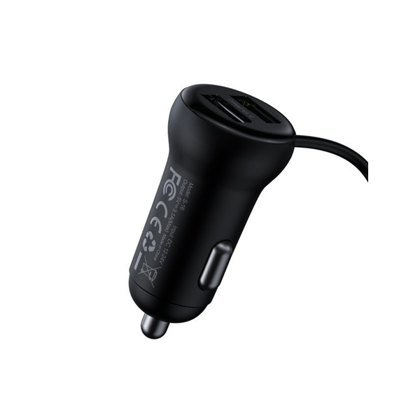 FM vysílač BASEUS T typu S-16 bluetooth 5.0 MP3 + autonabíječka 2x USB