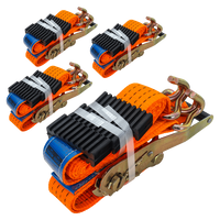 Sada čtyř tříbodových přepravních pásů s napínačem pro přívěs UNITRAILER 3m/50mm/4t oranžová
