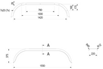 Sada dvou tandemových blatníků pro přívěs 14-15" DE HAAN THRD 22155 podběhy kol 1550/220mm