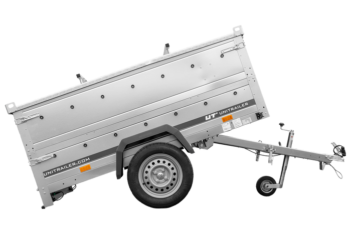 Lehký přívěs 200x125 UNITRAILER GARDEN 201 KIPP s bočnicemi BIS a hliníkovou plachtou