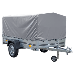 Jednonápravový přívěs 230x125 UNITRAILER GARDEN 230 FD s rámem H-800 a šedým krytem