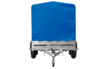 Dvounápravový přívěs 264x125 UNITRAILER GARDEN 264/2 KIPP s rámem H-1100 a modrou plachtou