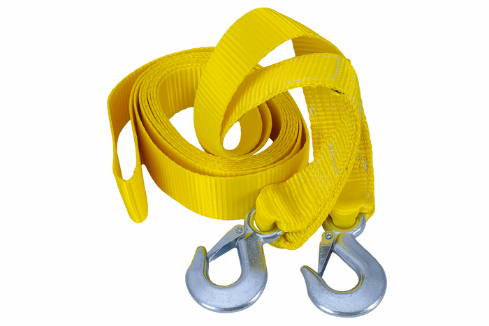 Tažné lano s háky Tažný popruh UNITRAILER 5m/50mm/4t žlutý