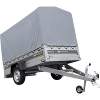 Lehký přívěs 230x125 UNITRAILER FORCE 230 KIPP s rámem H-1100 a šedou plachtou