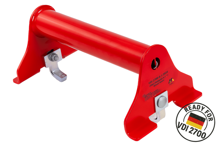 Zámek kol PRAMAR Radstopper VDI 2700 červený pro odtahovku - nastavitelný, univerzální