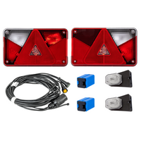 Sada světel: zadní světla ASPÖCK MULTIPOINT V + obrysová světla ASPÖCK FLEXIPOINT I + svazek ASPÖCK 4,5m 7PIN