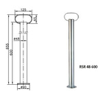 Pevná podpěra WINTERHOFF RSR48-600 pro plošinový přívěs 150 kg 48 mm 600 mm