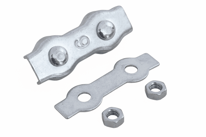 Dvojitá sedlová lanová svorka DROMET ZLS.6 pro lana o průměru 6 mm