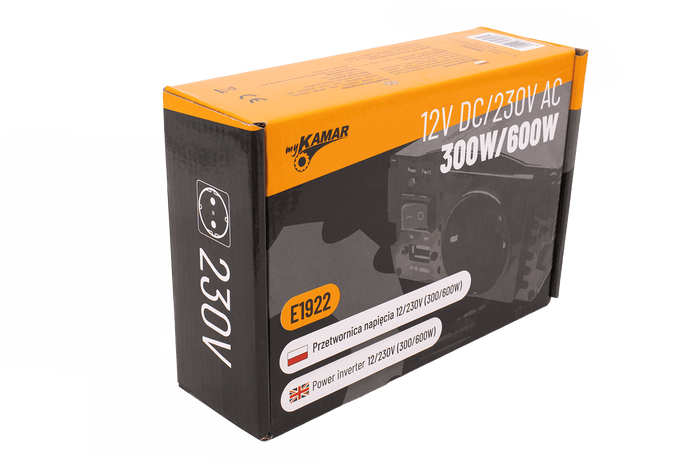 Měnič napětí 12V/230V (300/600W) KAMAR E1922