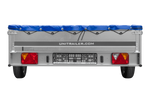 Jednonápravový přívěs na pružinách 264x150 UNITRAILER GARDEN 265/R KIPP s rámem H-0 a modrým krytem
