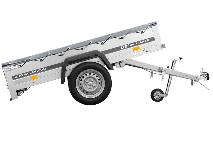 Přívěs Garden Trailer 200 Kipp s rámem H-0 a šedou plachtou