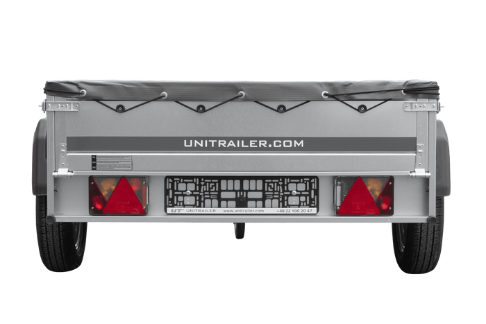 Přívěs za auto 200x125 UNITRAILER GARDEN 201 KIPP s rámem H-0 a šedým krytem