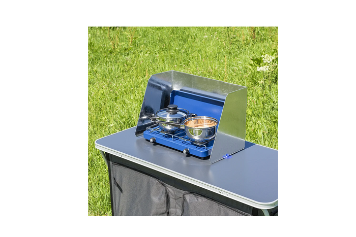 Skládací větrný štít ProPlus 370340V03 pro kempingové vařiče, hořáky 37-70 cm