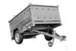 Lehký přívěs 200x125 UNITRAILER GARDEN 201 KIPP s bočnicemi BIS a hliníkovou plachtou