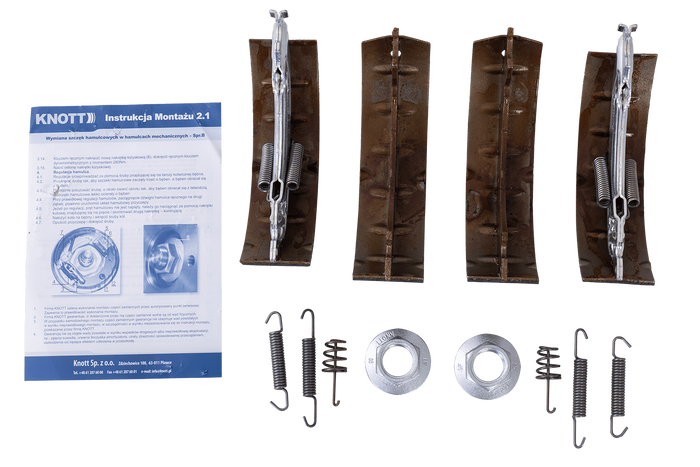 Brzdové čelisti pro brzděné nápravy KNOTT 200x50 Sada podložek