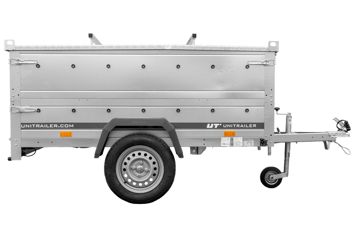 Lehký přívěs 200x125 UNITRAILER GARDEN 201 KIPP s bočnicemi BIS a hliníkovou plachtou