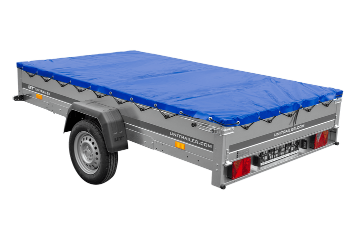 Přívěs Garden Trailer 265 KIPP s rámem H-0 a modrou plachtou