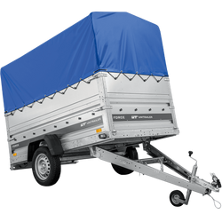 Přívěs za auto 230x125 UNITRAILER FORCE 230 KIPP s bočnicemi BIS, rámem H-800 a modrým krytem