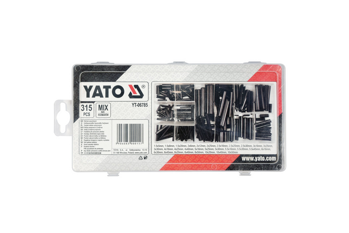 Sada pružných kolíků YATO YT-06785 mix velikostí 315 kusů