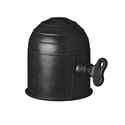 Osłona kuli haka holowniczego czarna z zamkiem