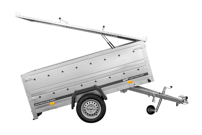 Jednonápravový přívěs 230x125 UNITRAILER GARDEN 230 KIPP s bočnicemi BIS a hliníkovou plachtou