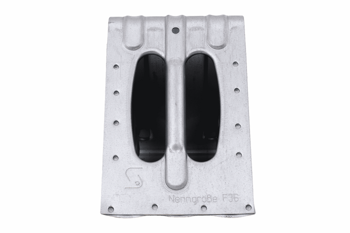 Klín pod kolo KNOTT G36, výška: 150 mm, kovový