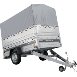 Přívěs za auto 230x125 UNITRAILER FORCE 230 KIPP s bočnicemi BIS, rámem H-800 a šedým krytem