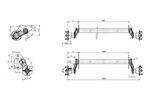 Nebrzděná náprava KNOTT VG7-L pro lodní přívěs 750 kg 1094 mm 1406 mm 4x100