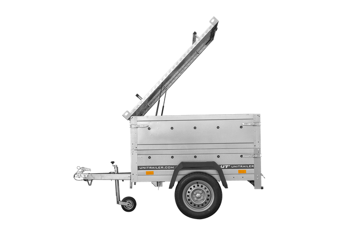 Jednonápravový přívěs 150x106 UNITRAILER GARDEN 150 KIPP s bočnicemi BIS a hliníkovou plachtou