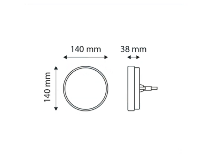 TT TECHNOLOGY TT.12559 LED zadní svítilna, 3 funkce, levá