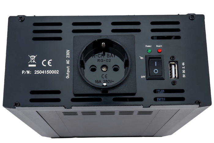 Měnič napětí 24V/230V (1000/2000W) KAMAR E1927