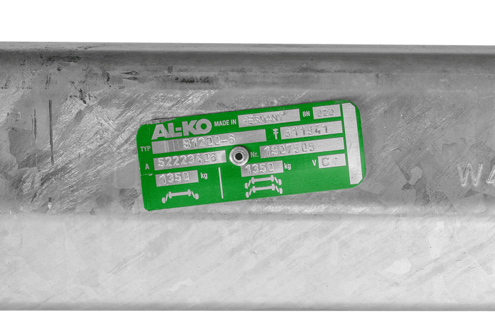 AL-KO COMPACT brzděná náprava pro přívěs / odtahový vůz 1350kg 900mm 1300mm 5x112