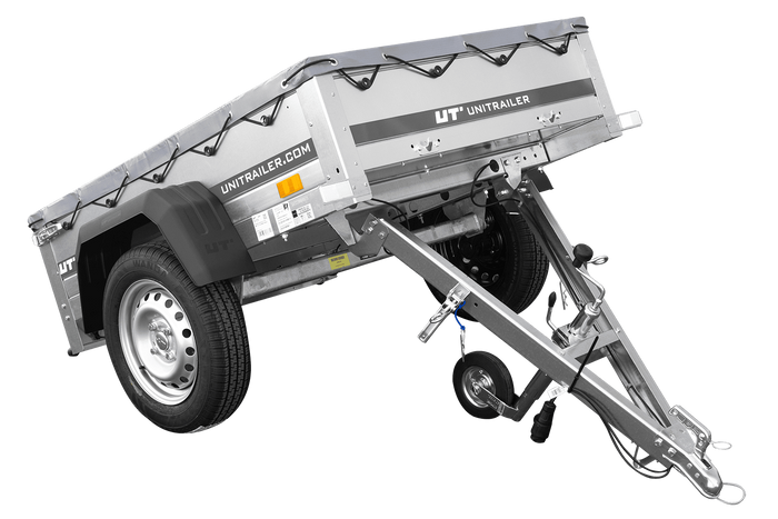 Přívěs Garden Trailer 150 KIPP s rámem H-0 a šedou plachtou