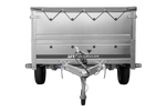 Jednonápravový přívěs na pružinách 264x125 UNITRAILER GARDEN 264/R KIPP s bočnicemi BIS, rámem H-0 a šedou plachtou