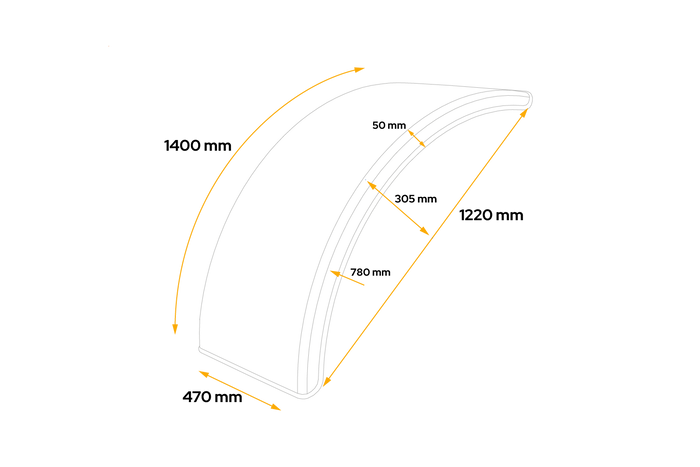 Blatník pro zemědělské stroje 20-28" DOMAR T10135 podběh kola 1220/470 mm