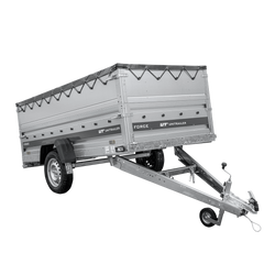 Lehký přívěs 264x125 UNITRAILER FORCE 264 KIPP s bočnicemi BIS, rámem H-0 a šedou plachtou